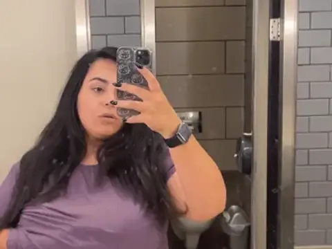 I'm so irresponsible for flashing my breasts in a public restroom